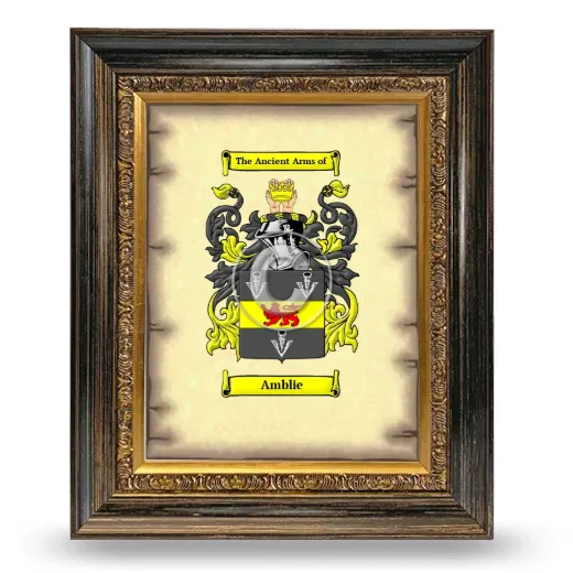 Amblie Coat of Arms Framed - Heirloom