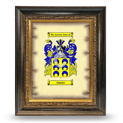 Amero Coat of Arms Framed - Heirloom
