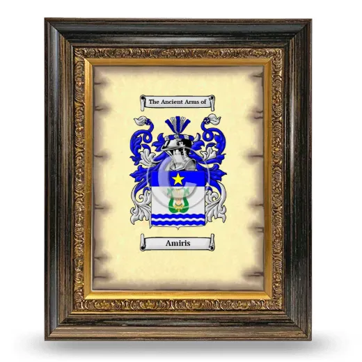 Amiris Coat of Arms Framed - Heirloom