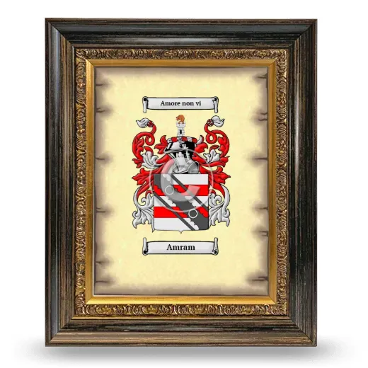 Amram Coat of Arms Framed - Heirloom
