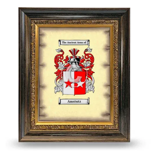 Amstutz Coat of Arms Framed - Heirloom