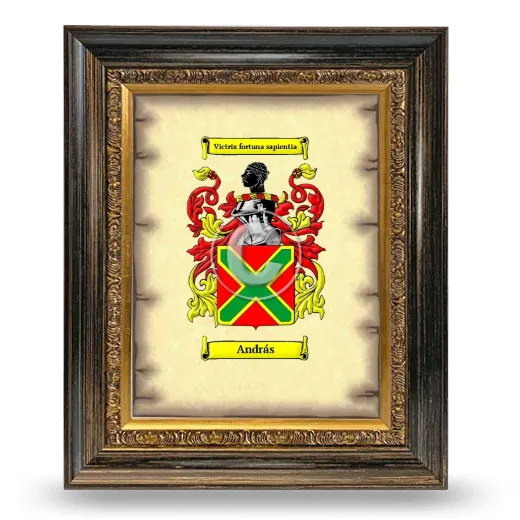 András Coat of Arms Framed - Heirloom