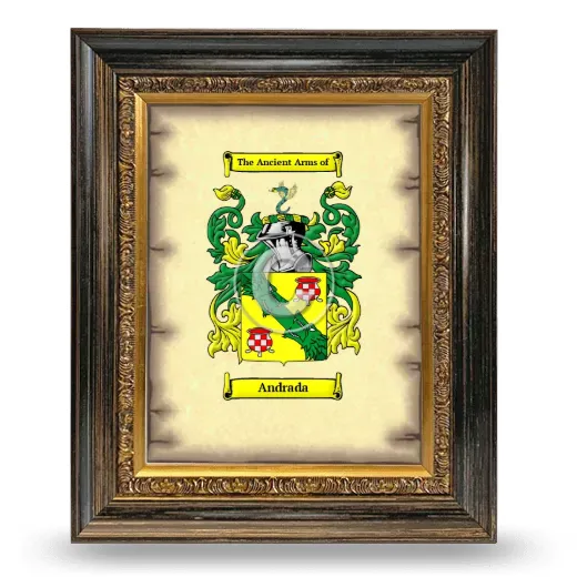 Andrada Coat of Arms Framed - Heirloom