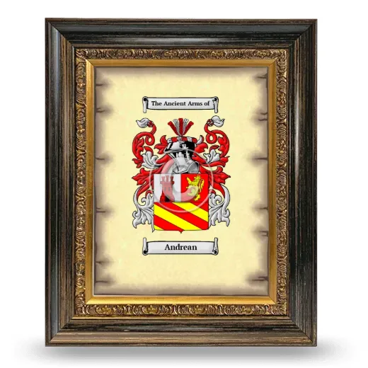 Andrean Coat of Arms Framed - Heirloom