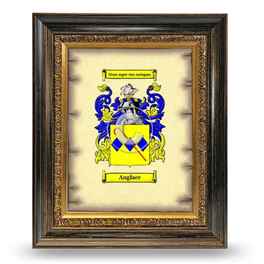 Anglace Coat of Arms Framed - Heirloom