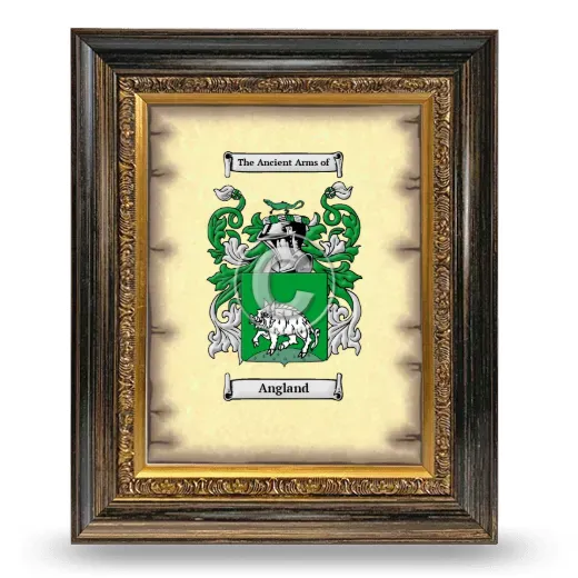 Angland Coat of Arms Framed - Heirloom