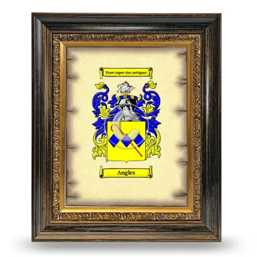Angles Coat of Arms Framed - Heirloom