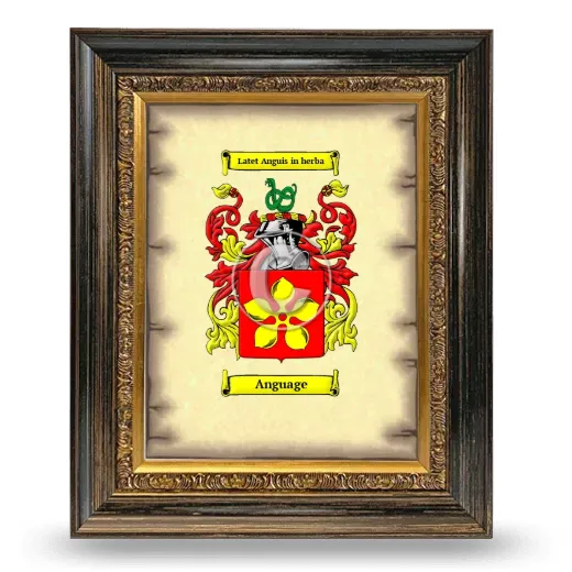 Anguage Coat of Arms Framed - Heirloom