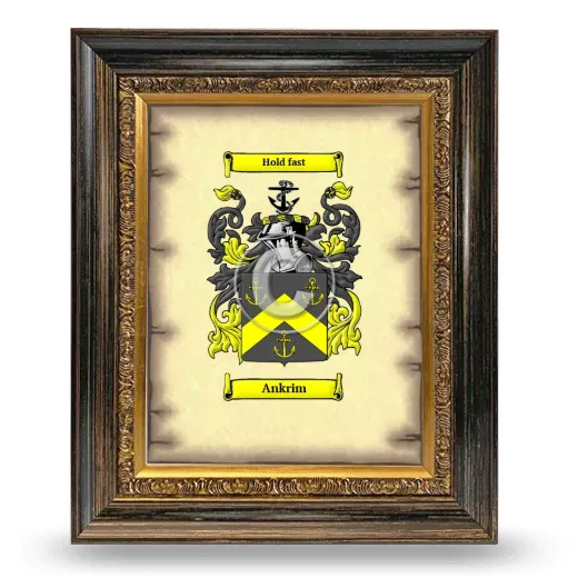 Ankrim Coat of Arms Framed - Heirloom