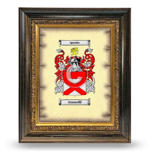 Annardil Coat of Arms Framed - Heirloom