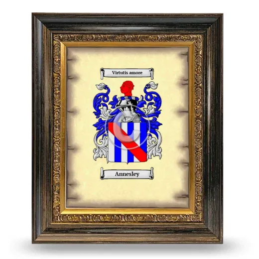 Annesley Coat of Arms Framed - Heirloom