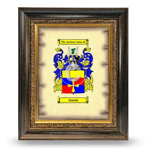 Anson Coat of Arms Framed - Heirloom