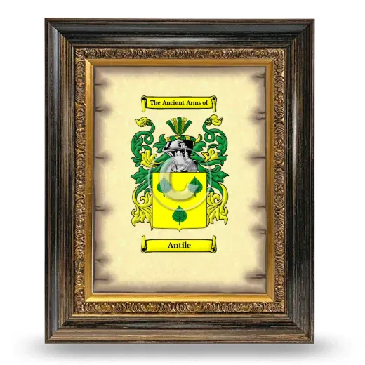 Antile Coat of Arms Framed - Heirloom