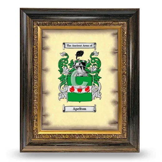 Apelton Coat of Arms Framed - Heirloom