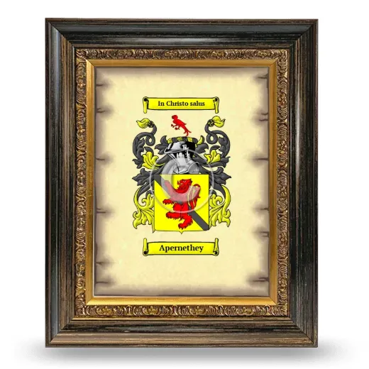 Apernethey Coat of Arms Framed - Heirloom