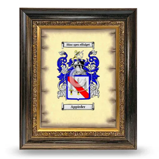 Appirder Coat of Arms Framed - Heirloom
