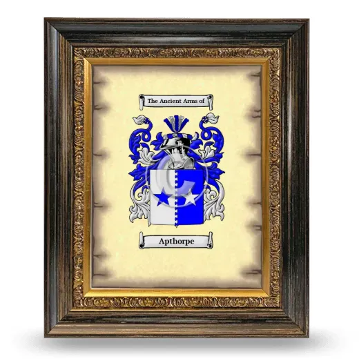 Apthorpe Coat of Arms Framed - Heirloom