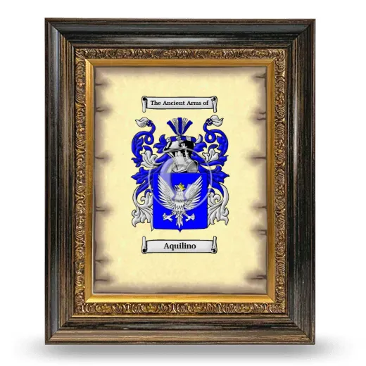 Aquilino Coat of Arms Framed - Heirloom