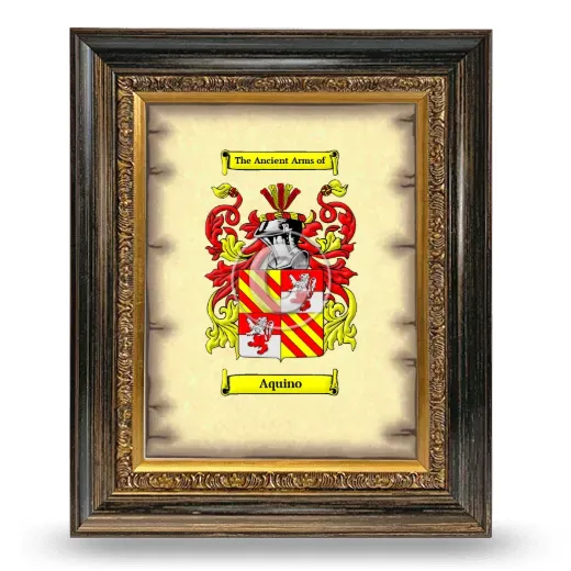 Aquino Coat of Arms Framed - Heirloom