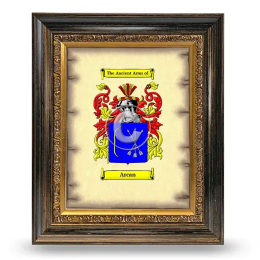 Arcan Coat of Arms Framed - Heirloom