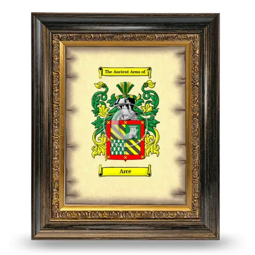 Arce Coat of Arms Framed - Heirloom