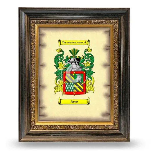 Arco Coat of Arms Framed - Heirloom