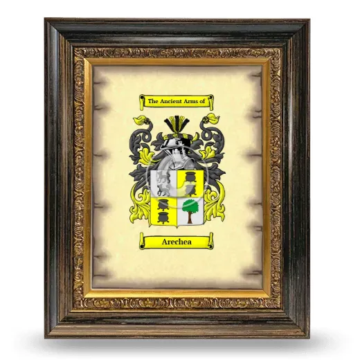 Arechea Coat of Arms Framed - Heirloom
