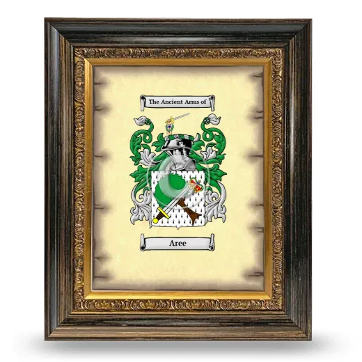 Aree Coat of Arms Framed - Heirloom