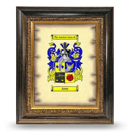 Aren Coat of Arms Framed - Heirloom