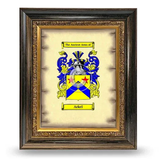 Arkel Coat of Arms Framed - Heirloom