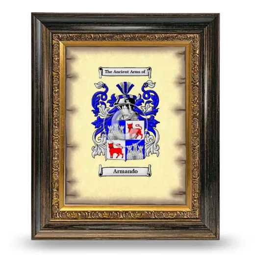 Armando Coat of Arms Framed - Heirloom