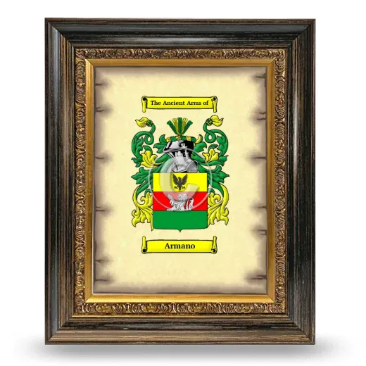 Armano Coat of Arms Framed - Heirloom