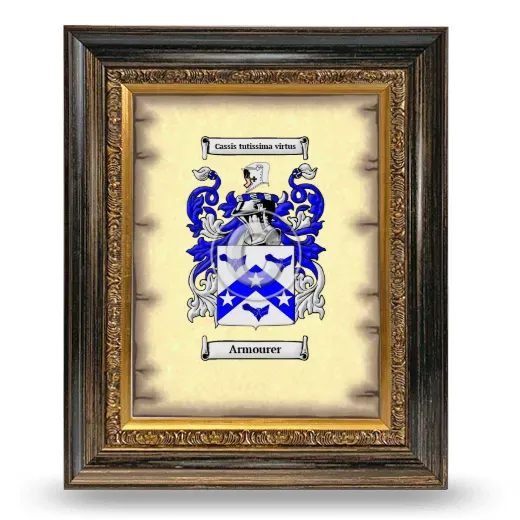 Armourer Coat of Arms Framed - Heirloom