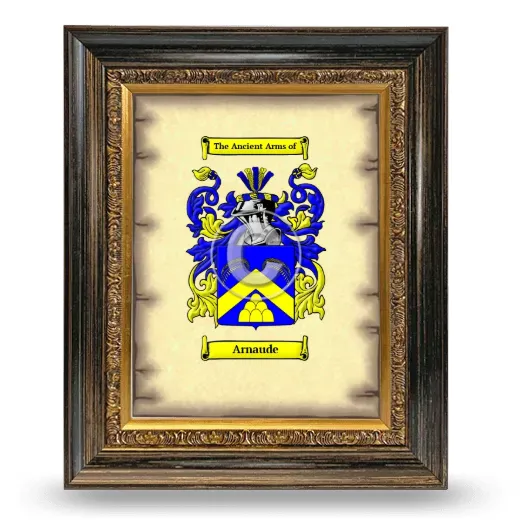 Arnaude Coat of Arms Framed - Heirloom