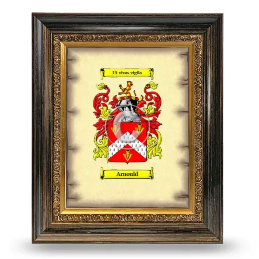 Arnould Coat of Arms Framed - Heirloom