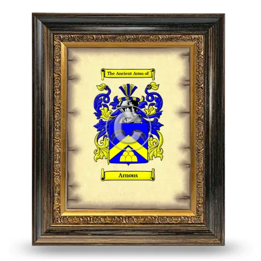 Arnous Coat of Arms Framed - Heirloom