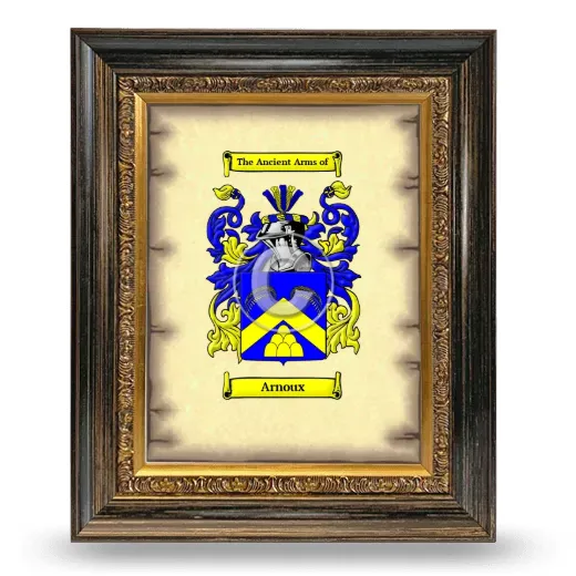 Arnoux Coat of Arms Framed - Heirloom