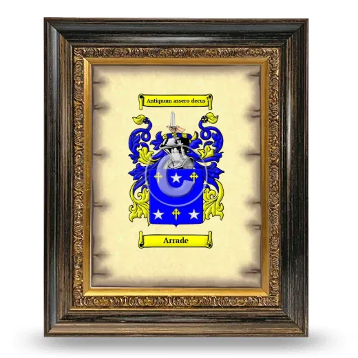 Arrade Coat of Arms Framed - Heirloom