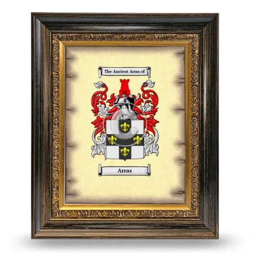 Arras Coat of Arms Framed - Heirloom