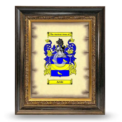 Arvie Coat of Arms Framed - Heirloom