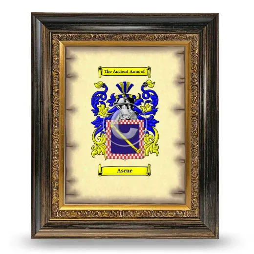 Ascue Coat of Arms Framed - Heirloom