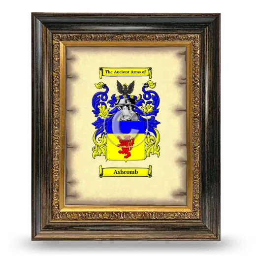 Ashcomb Coat of Arms Framed - Heirloom