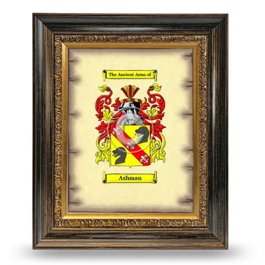 Ashman Coat of Arms Framed - Heirloom