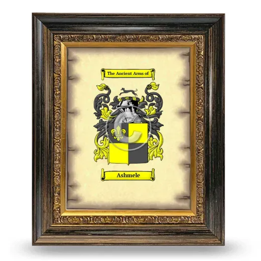 Ashmele Coat of Arms Framed - Heirloom