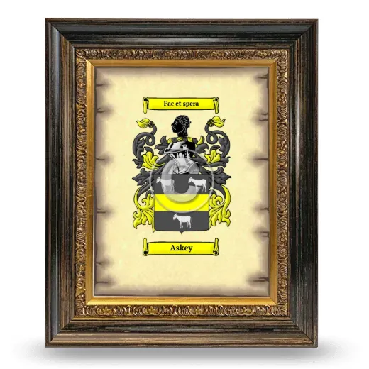 Askey Coat of Arms Framed - Heirloom