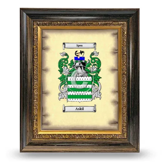 Askil Coat of Arms Framed - Heirloom