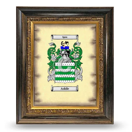 Askile Coat of Arms Framed - Heirloom