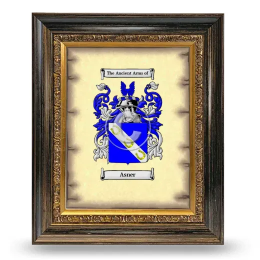 Asner Coat of Arms Framed - Heirloom