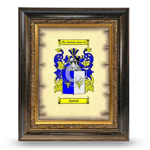 Asscot Coat of Arms Framed - Heirloom