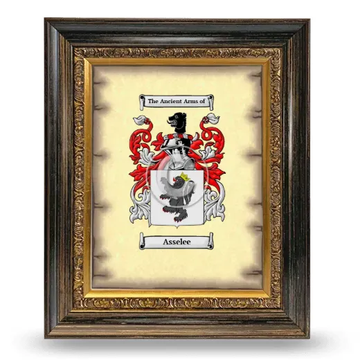Asselee Coat of Arms Framed - Heirloom